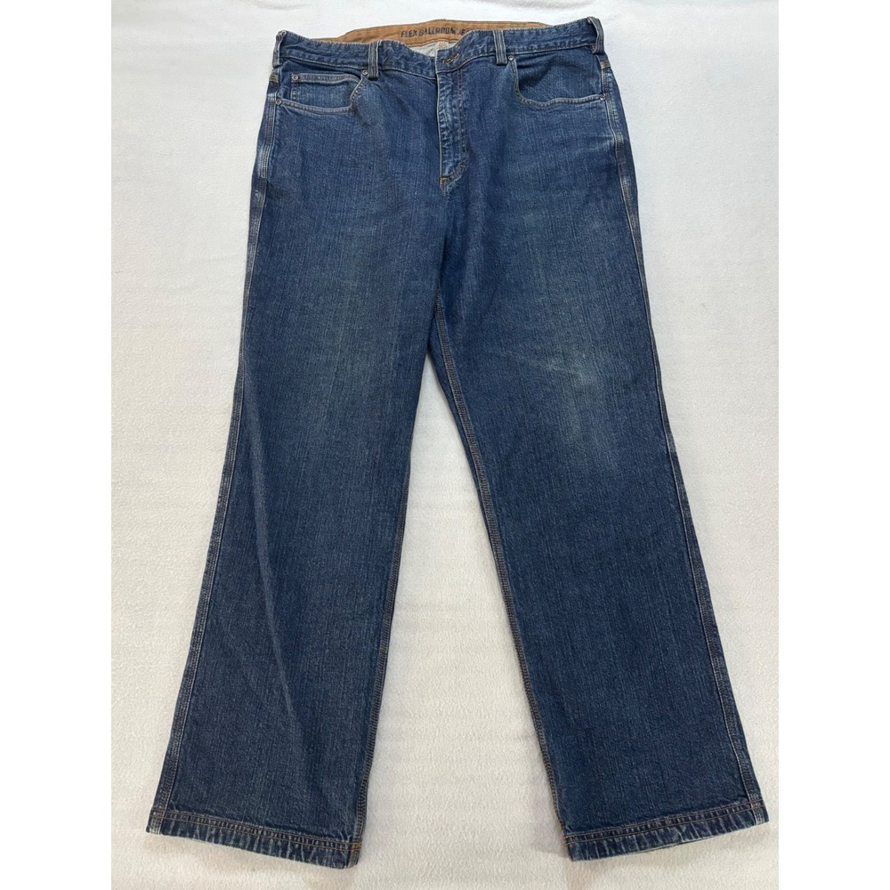Duluth Trading Co Flex Ballroom Jeans Mens 40x32 Dark Wash Straight Leg Denim
